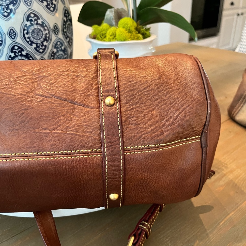 Dooney & Bourke Rich Brown Leather Satchel - Picture 8 of 16